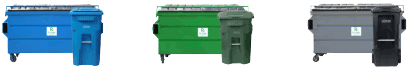 Solid waste and recycling bins and carts