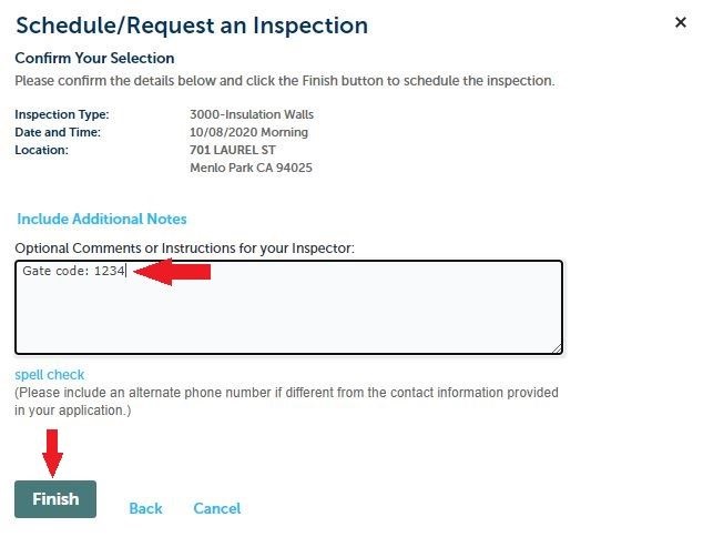 Inspection Scheduling: Finish