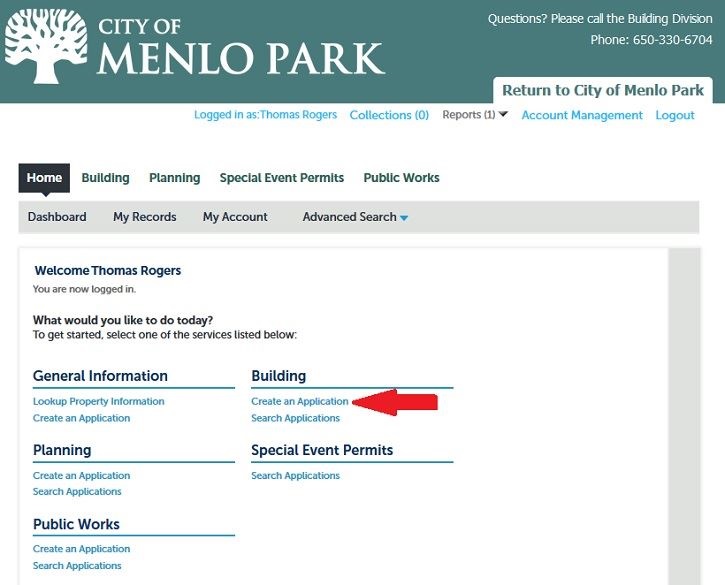 Screenshot of ACA application submittal process #1