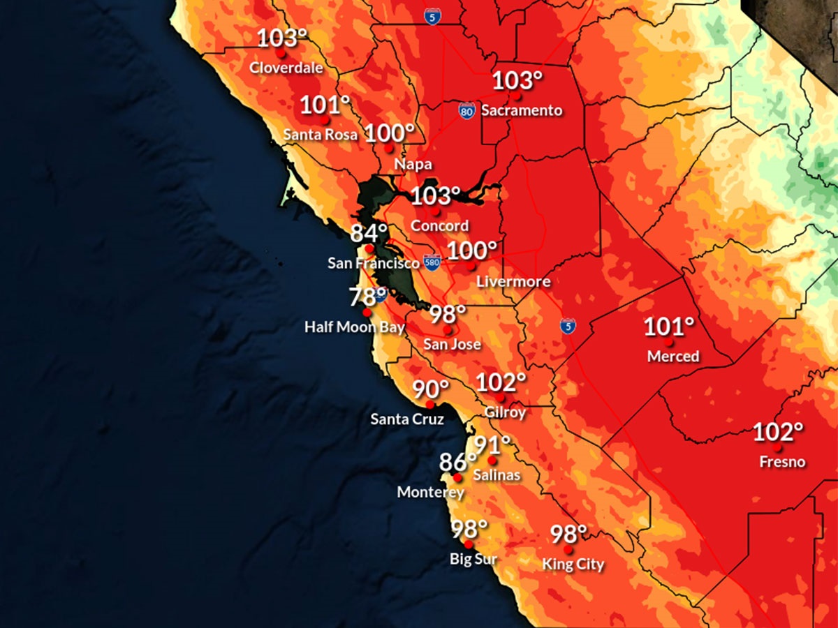 NWS Sacramento on X: Temperatures have cooled significantly from