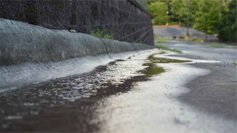 Stormwater in a street