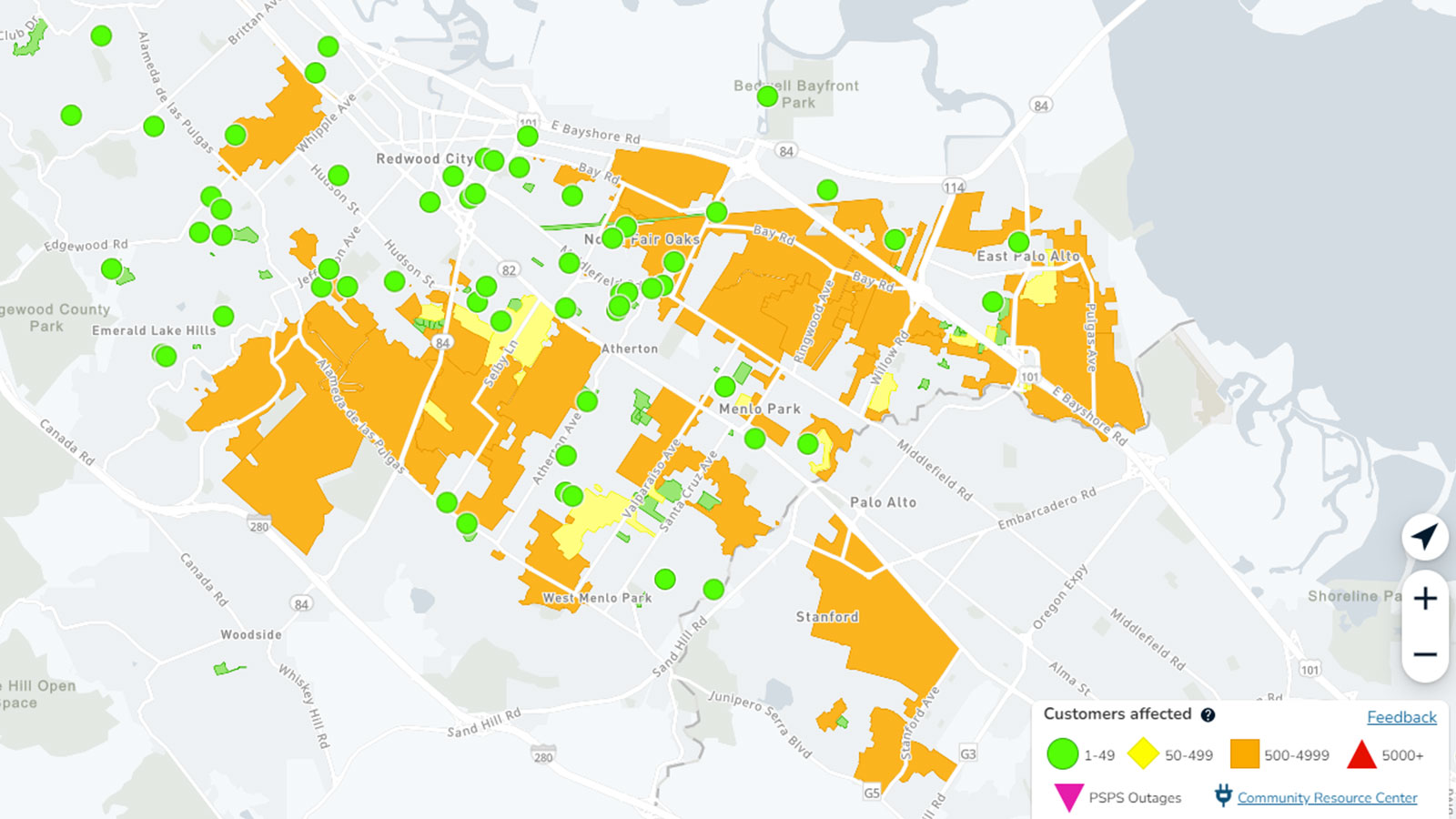 Report power outage deals pge