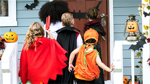 Children trick or treating