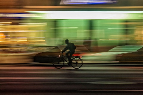 Biking at night