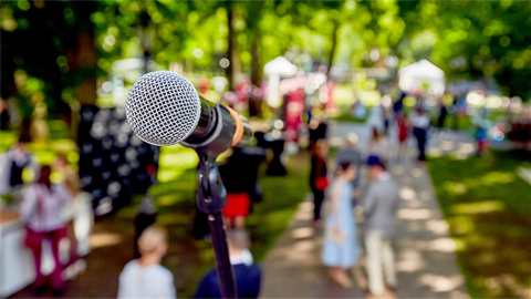 Microphone at event