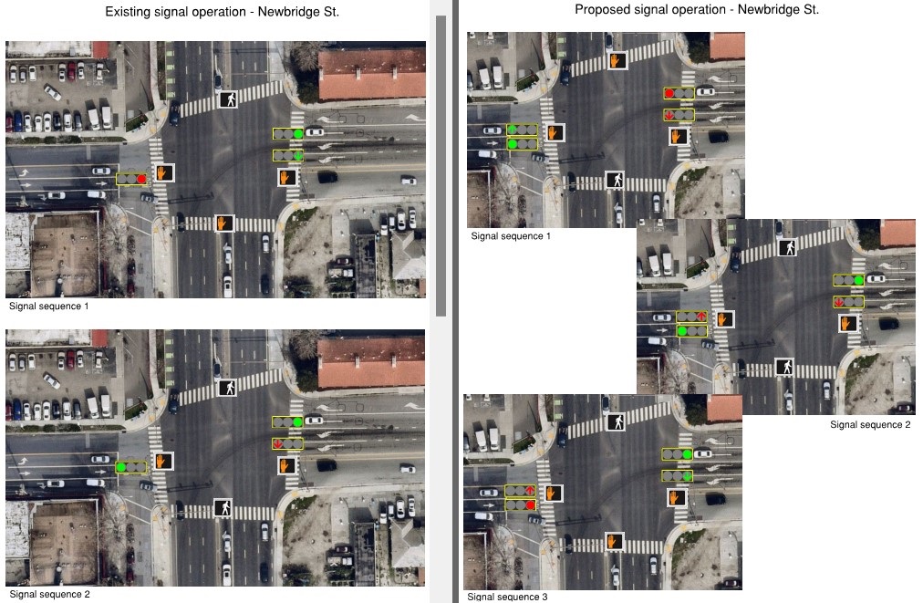 Willow Road and Newbridge Street intersection diagram