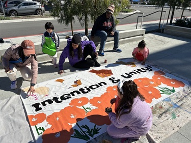 Community art project lead by Nancy Cato