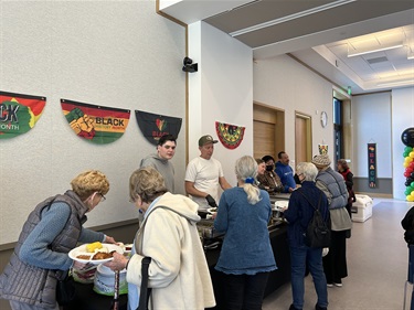 Staff served food made by Nutrition Coordinator Tony Ng