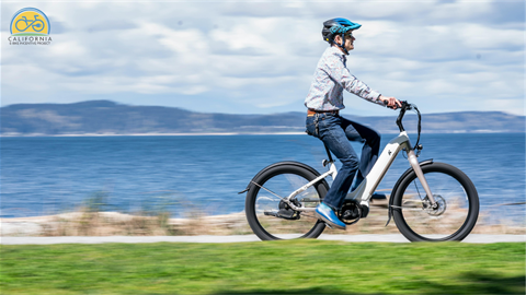 Man riding an e-bike
