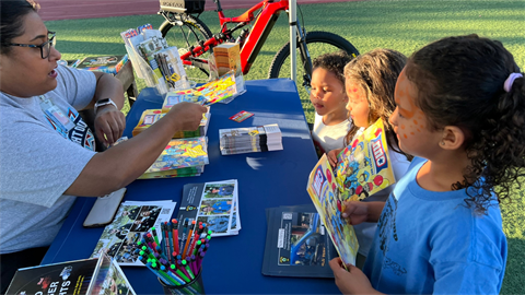 Kids at National Night Out booth