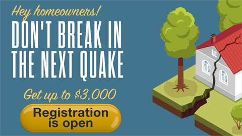 Earthquake Brace + Bolt Program offering grants through Oct. 1