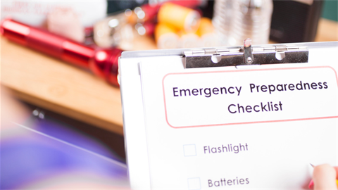 Emergency preparedness checklist