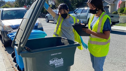 Rethink Waste staff performing route reviews of bins.jpg