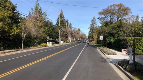 Vehicle traffic and bicycle on Middle Avenue.jpg