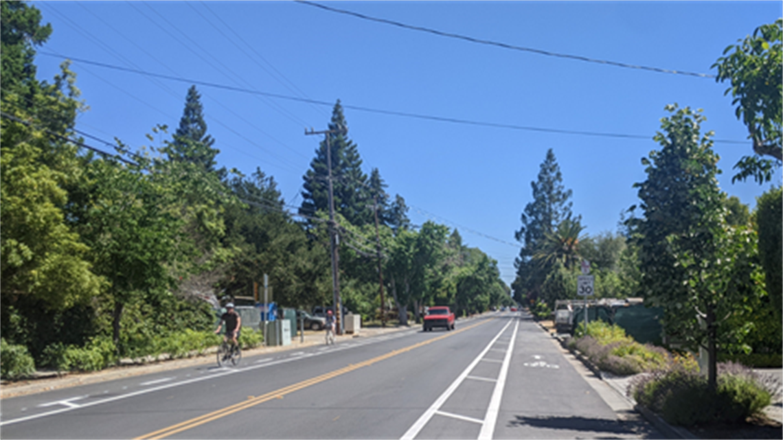 Middle Avenue bike lane pilot