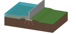 Graphic of floodwall