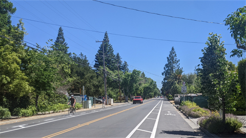 Middlefield Avenue with bike lane striping improvements